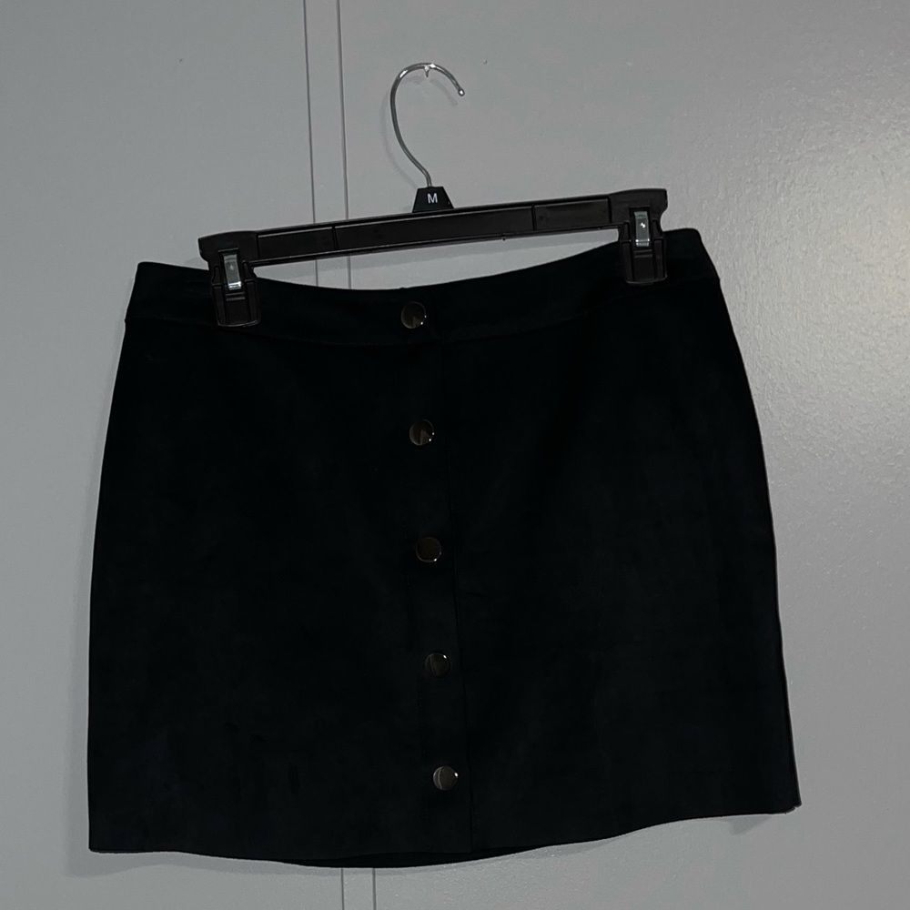 Black velvet skirt